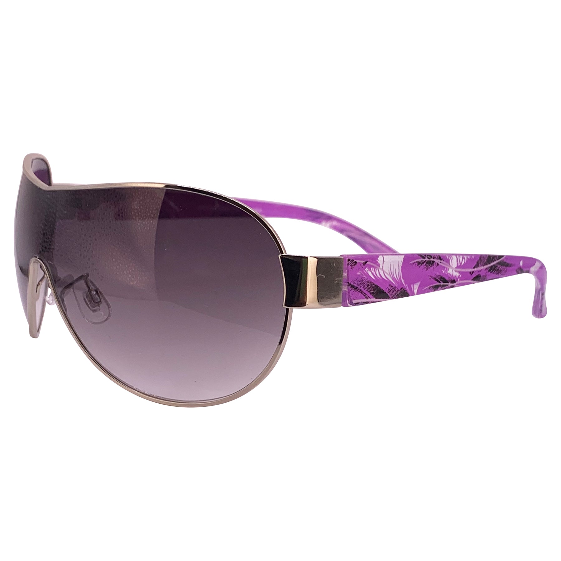 FEATHERED Y2K Shield SunglassesBlack-Giant Vintage Eyewear